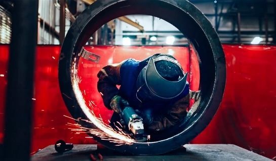 person welding